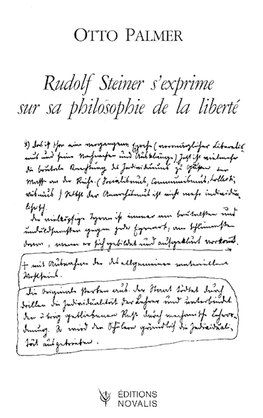 Rudolf Steiner s'exprime sur sa philosophie de la liberté